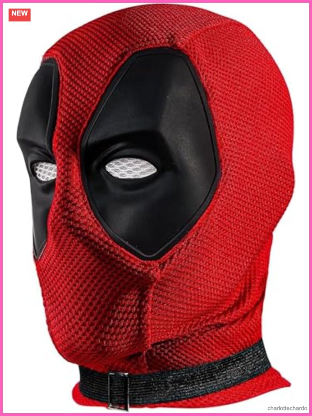 Adult Latex Silicone Eye Mask Red Halloween Cosplay Costume Zipper Back